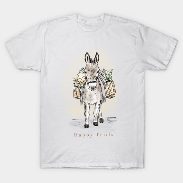 Happy Trails Donkey T-Shirt by LauraKatMax